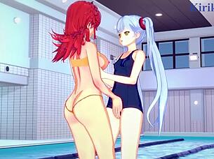 现场#1 视频: Hot anime babes Ruri and Festenia in sexy scenes